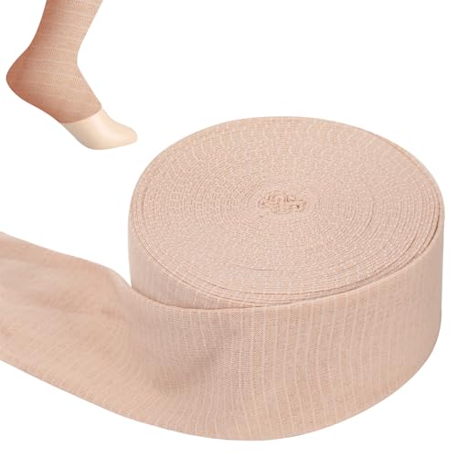 Vendaje tubular elástico Stockinette vendaje de compresión transpirable tamaño D vendaje de gasa rollo vendaje de apoyo yeso bajo cubierta para brazo pierna rodilla 3,0 pulgadas x 26 pies