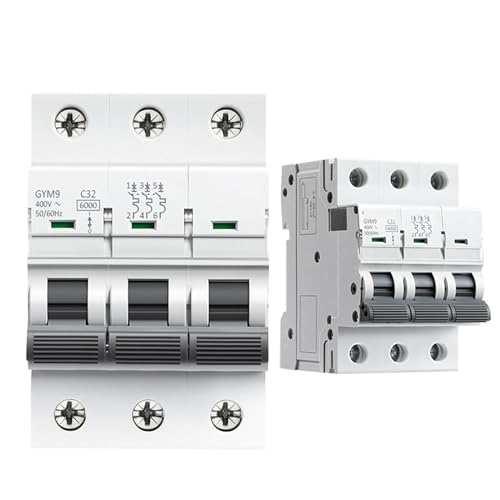 Disjoncteur format compact 3 pôles 6KA adapté aux rails DIN standard - 3