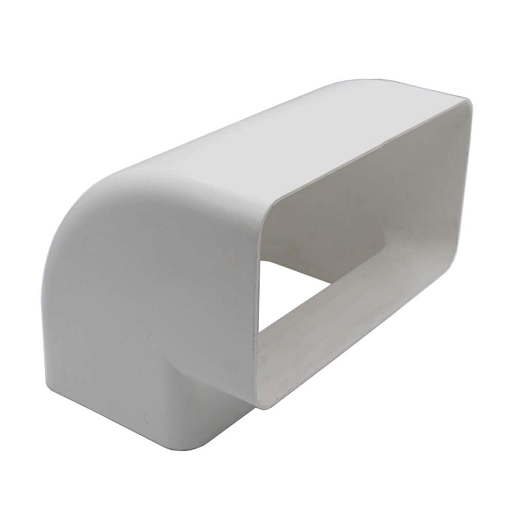 Kair Women's White 90 Degree Vertical Elbow Bend 180Mm X 90Mm - 7 X 4 Inch Rectangular Plastic Ducting Adaptor
