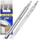 FONCTIONNEMENT DOUX ET SILENCIEUX - Les glissière tiroir assurent un fonctionnement doux et silencieux grâce à un système de billes en acier qui roulent librement entre les guides, assurant un mouvement linéaire doux. Conçu pour 60 000 cycles