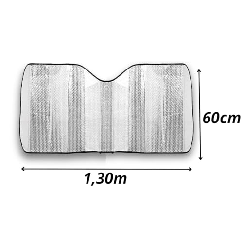 Protetor Solar Parabrisa Parasol Carro Proteção Térmica Uv Painél Dobrável Completo 130x60cm