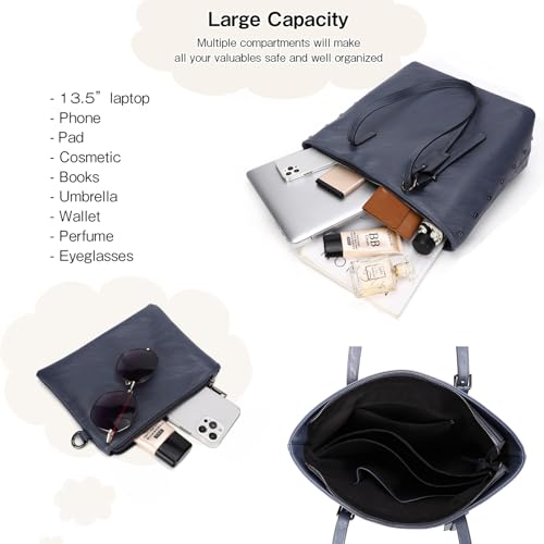 Image of KL928 Handbag for Women Tote Bag PU Leather Large Shoulder Bag Top Handle Satchel Purses 2Pcs Set