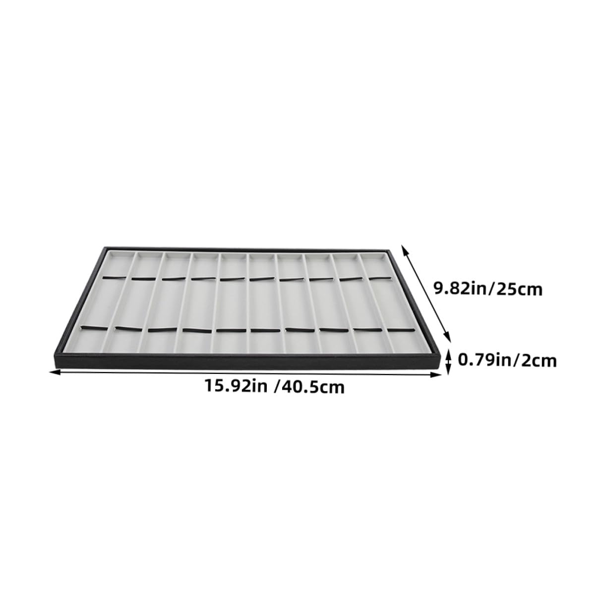 Abaodam 2 Bandejas de Almacenamiento Bandeja Rectangular Multifuncional para Correas de Reloj de Mdf y Franela para Exhibir Relojes en Uso Doméstico