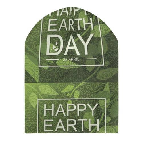 Earth Day 2023 Kids Beanie Hat for for Girls Boys Children Cap Winter Knitted Chemo Cancer Headwear Accessories Gifts Decoration Black3