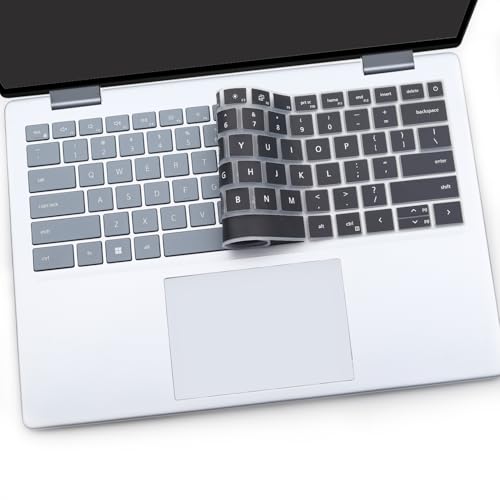 2PCS Protector de Teclado para Dell Inspiron 14 y 16 Negro+Transparente miniatura 5