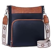 Roulens Umhängetaschen für Damen, Weiches Veganes Leder Mittelgroße Crossbody Bags, Schulterhandtasche mit Reißverschluss Geldbörsenfach auf der Vorderseite