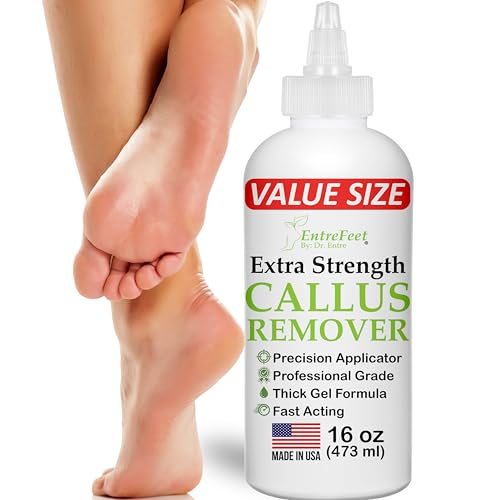 Image of Dr. Entre's 16oz Callus Remover Gel: Extra Strength Value Size, Callus Remover for Feet, Pedicure Tools Supplies, Dead Skin Remover, Foot Care