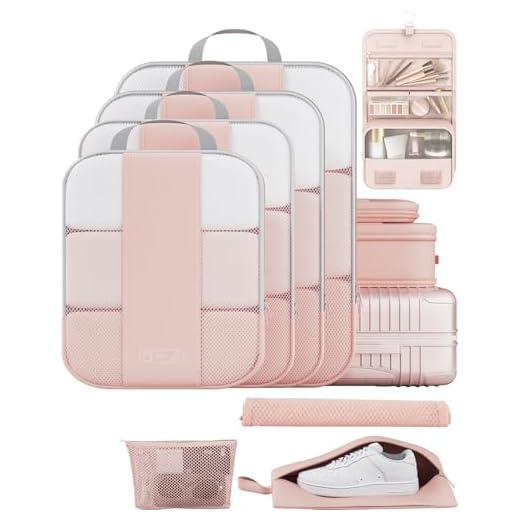 10 Set Compression Packing Cubes for Efficient Travel