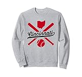 Cincinnati Baseball Vintage Ohio Pride Red Love City Sweatshirt