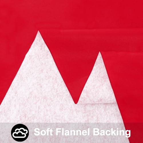 Image of Smiry Rectangle Table Cloth 60x140 Inch, Waterproof Wipeable Vinyl Tablecloths Protector, Oil Spill Proof Plastic Table Cover for Dining, Banquet, Christmas and New Year Parties, Red