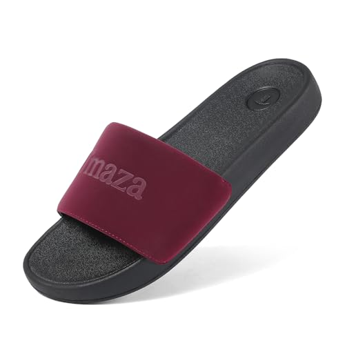 Tmaza Sandales Femme Claquettes EVA Souples Légères Maison Bordeaux 40