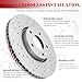 YXPCARS Front & Rear Drilled Slotted Rotors and Ceramic Disc Brake Pads Kit for Jeep Grand Cherokee 2013 2014 2015 2016 2017 2018 2019 2020 2021 (Except Srt and Srt-8)