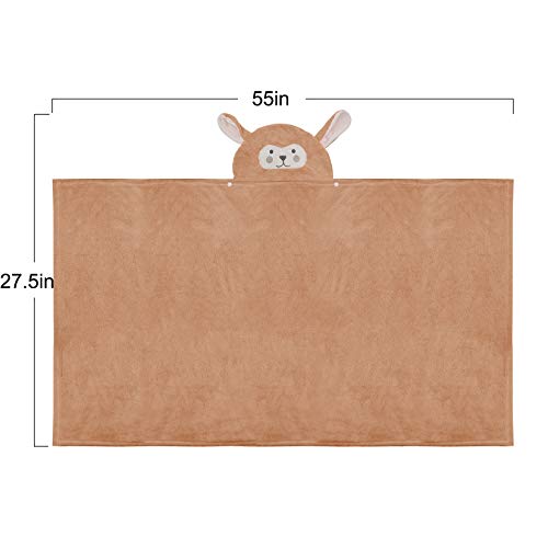 Image of ROMASA Baby Bath Towel Hooded Ultra Soft Towel Highly Absorbent Bathrobe Blanket Toddlers Shower Gifts for Boys Girls-27.5 inch x 55 inch (Kaqi)