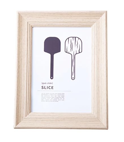 marysgift A4 Photo Frames White Wood Picture Frames Table Top Poster Frame Elegant Classic Design Perfect Gifting (Beige,A4)