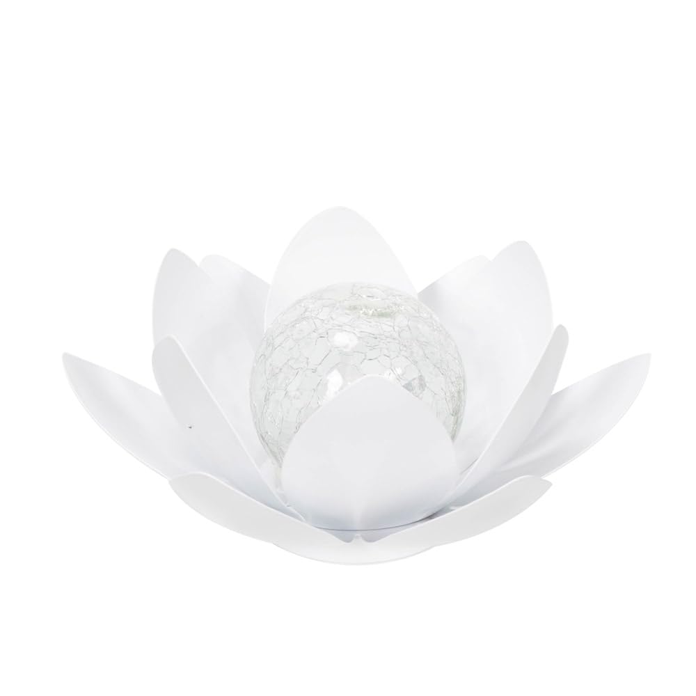 Valuelights White | Waterlily Solar Powered Outdoor Lotus Flower Decoration Garden Light | Outdoor Lights, Home Décor & Improvement Essential