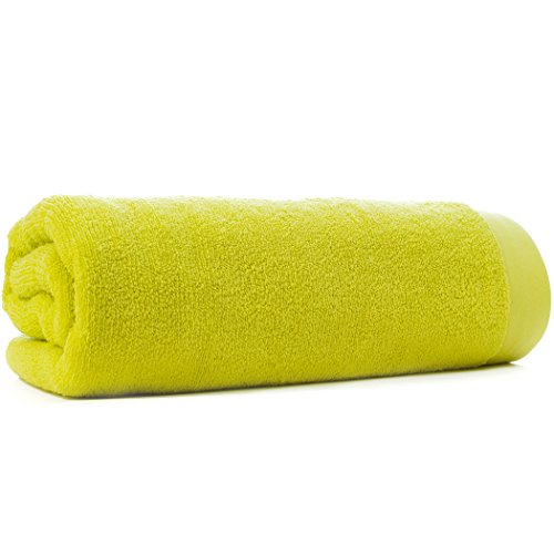 Aneesi 76 x 150 cm Cotton Purely Organic Eco-Friendly Bath Towel, Lime