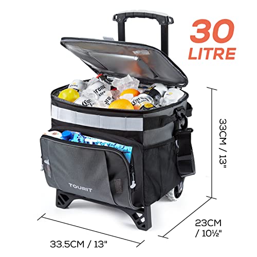 Tourit 50-Can Collapsible Rolling Cooler Leakproof Insulated Soft Cooler Bag With Wheels And All-Terrain Cart For Beach, Camping, Patio Travel, Outdoor, Ball Fields… #TOP1