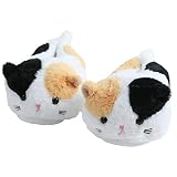 Animal Home Shoes, White Black Cat Slippers, Indoor Fashion Women Breathable Comfortable Home Soft S