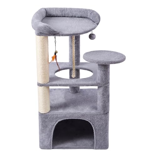 Árbol para gatos de 31.5 pulgadas con sisal y piso suave miniatura 7
