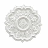 KQFCAZRE Rosone Floreale Ornato Rosone Plafoniera Bianco Placca Lampadario, 039 Carved 51CM