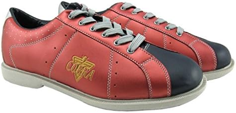 Mens TCR 2L Sport Comfort Cobra Rental Bowling Shoes- LacesRed/Black 15