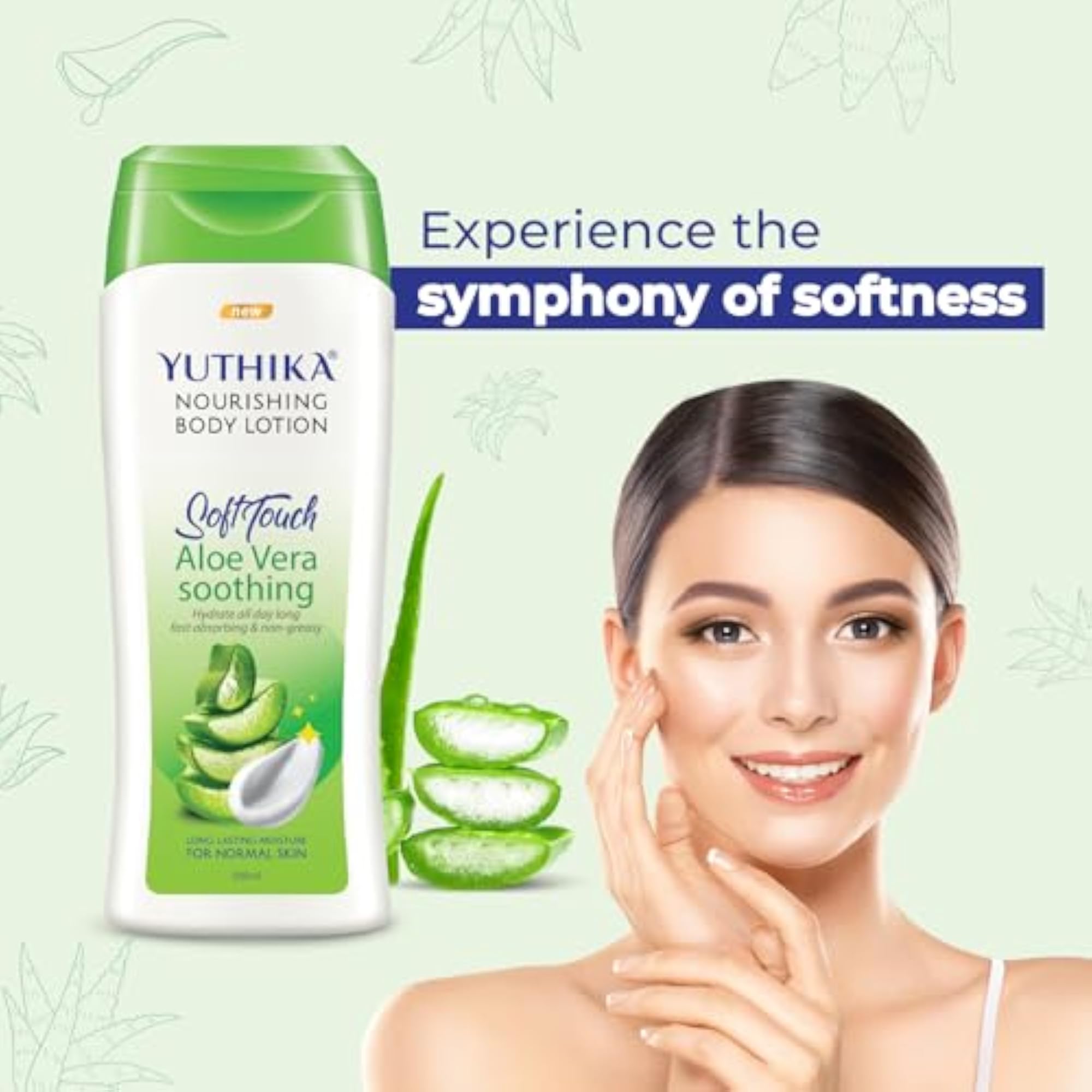 Aloe Vera Body Lotion 300ml with Moisturizer Cream 100ml
