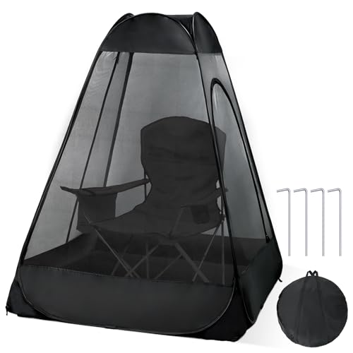 Pop Up Mosquito Net Tent for Chair with Stakes, One Person...