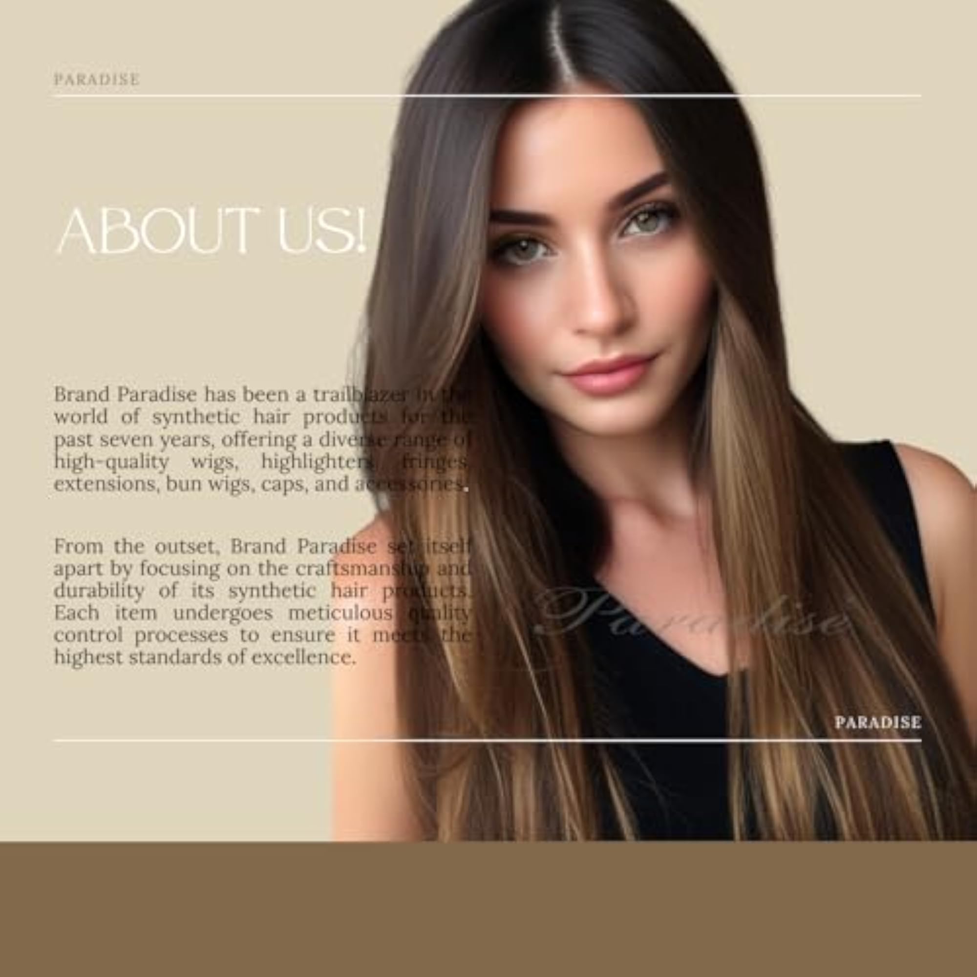 Brown with Golden Highlights Hair Extensions, 22 Inches
