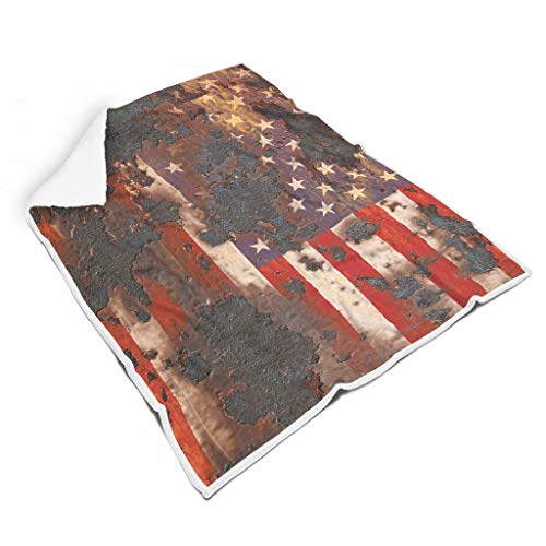 IOVEQG Flag Rust Red Lightweight Soft Large All Season Throw Blanket for Sofa