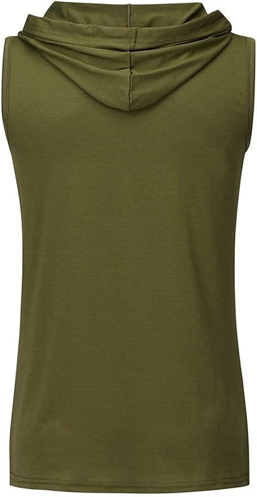 Nyybw Men's Workout Hooded Tank Tops - Sleeveless Gym Hoodies Sports Training Muscle Sleeveless T-Shirts Blouses with Pocket : Clothing, Shoes & Jewelry