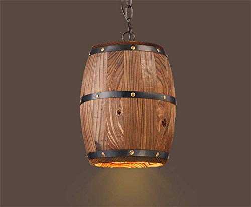 Lámpara colgante de madera iluminación de techo industrial para comedor 3