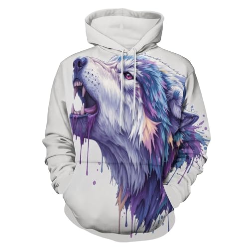 Sweat à capuche imprimé 3D zèbre avec poches et manches longues protectrices