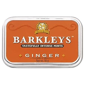 Barkleys Mints Gember Smaakvol Intense Mints Blikken 50 g (Pack van 6)