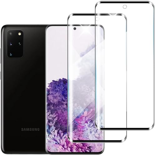 skoxno (2 Pack) Screen Protector for Samsung Galaxy S20 Plus 3D Curved Full Coverage Bubble Free Anti-Scratch HD Clear Tempered Glass Film