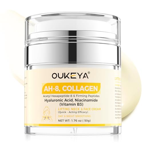 OUKEYA Crema Collo al Collagene con Peptidi, Crema Antirughe Rassodante