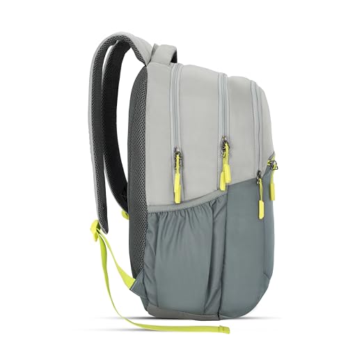Image of American Tourister Alden Womens School Backpack | Large Capacity 27 L | 3 Compartments | Rain Cover | Grey