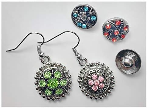 ALLinONE 100pcs 12mm Mixed Rhinestone Snap Button Jewelry Charms for DIY Craft - Image 4