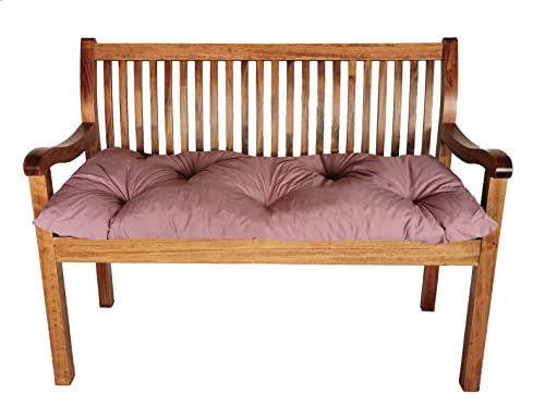 Gartenbankauflage, Bankkissen, Bankauflage, Sitzkissen-Hollywoodschaukel, Polster-Auflage, Sitzkissen für Gartenbank (100x50x8 cm, Altrosa) Cover