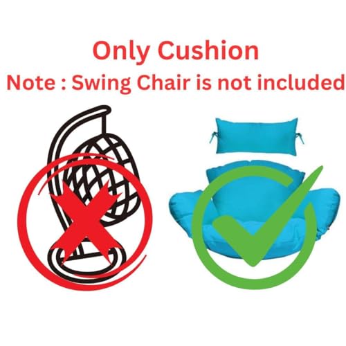 Image of KYNE Microfibre Cushion for Hanging Basket Round Shape Swing Chair Cushions for Outdoor Egg Swing Chair Garden Swing, Seat Padded Pillow Cushion (Brown)