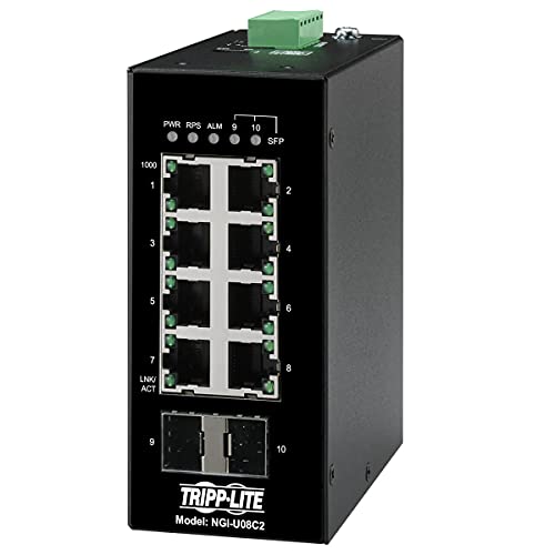 Tripp Lite Industrial 8 Port Ethernet Network Switch 10/100 Mbps -40° To 167°F Temperature Range Unmanaged Taa Compliant Din Mount (Ngi-U08C2) #TOP5