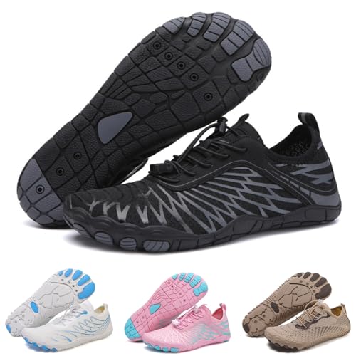 Jordningsskor med koppar, jordade barfotaskor ortopediska vandringsskor for kvinnor och män(F,46 EU)