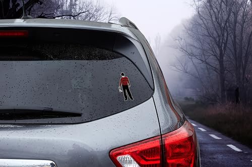 Image of Elektroplate Freddy Krueger Dynamic Car Decal 5.2 inch | Officially Licensed Nightmare on Elm Street, Weatherproof Automotive Grade Vinyl Sticker for Water Bottle, Laptop & More