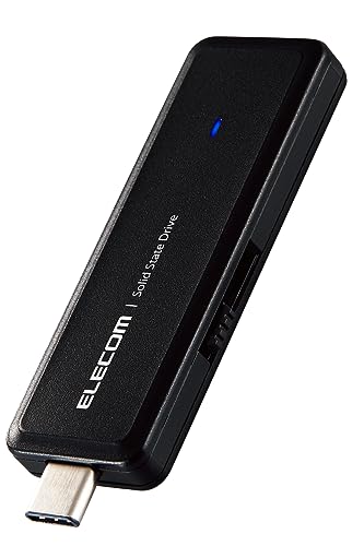 エレコム　ESD-EWA0500GBK [ブラック] USB Type-C(TM)/USB-Aコネクター対応外付けポータブルSSD - ESD