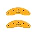 MGP Caliper Covers 28163SMGPYL Caliper Cover, Set of 4 (Yellow Engraved Front and Rear: MGP Powder Coat Finish Black Characters)