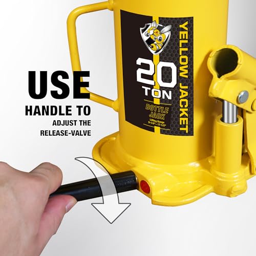 Cric bouteille soudé multidirectionnel Yellow Jacket jaune 20t