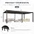 12' x 20' Pergola with Adjustable louvered Roof and Aluminum Frame