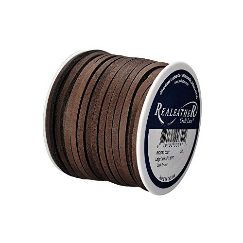 Realeather Latigo Lace Spool, 1/8"X50', Dark Brown #TOP1