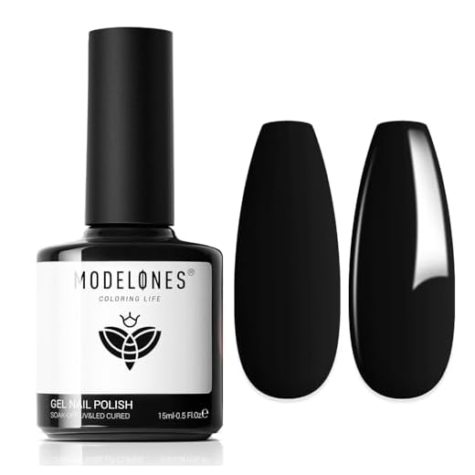 modelones Esmalte em gel, 1 peça, 15 ml, esmalte em gel preto, esmalte preto puro, cor de primavera, verão, unhas, arte de unha, manicure, presente para casa, mulheres e meninas
