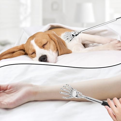 NVIYAM Ausziehbarer Rückenkratzer - Robuster Teleskop-Kratzhand Aus Edelstahl - Rückenmassagegerät Bis 57 cm – Ansicht 4