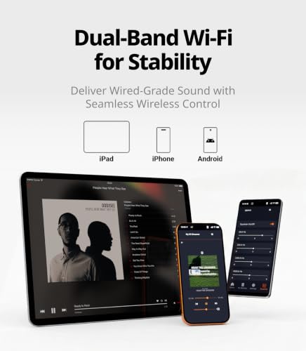 Image of Fosi Audio S3 HiFi Music Streamer DAC Preamp, AK4493SEQ DAC Wi-Fi 6 Bluetooth 5.3, Digital Transport with XLR Balanced /Optical /Sub Out /HDMI eARC, AirPlay 2 Spotify Connect Tidal, 5-Band EQ